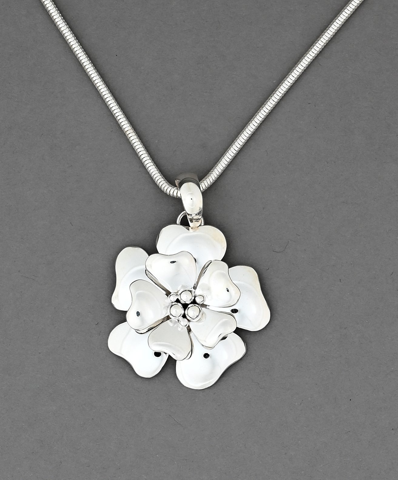 Pendant with Double Flowers by Artie Yellowhorse