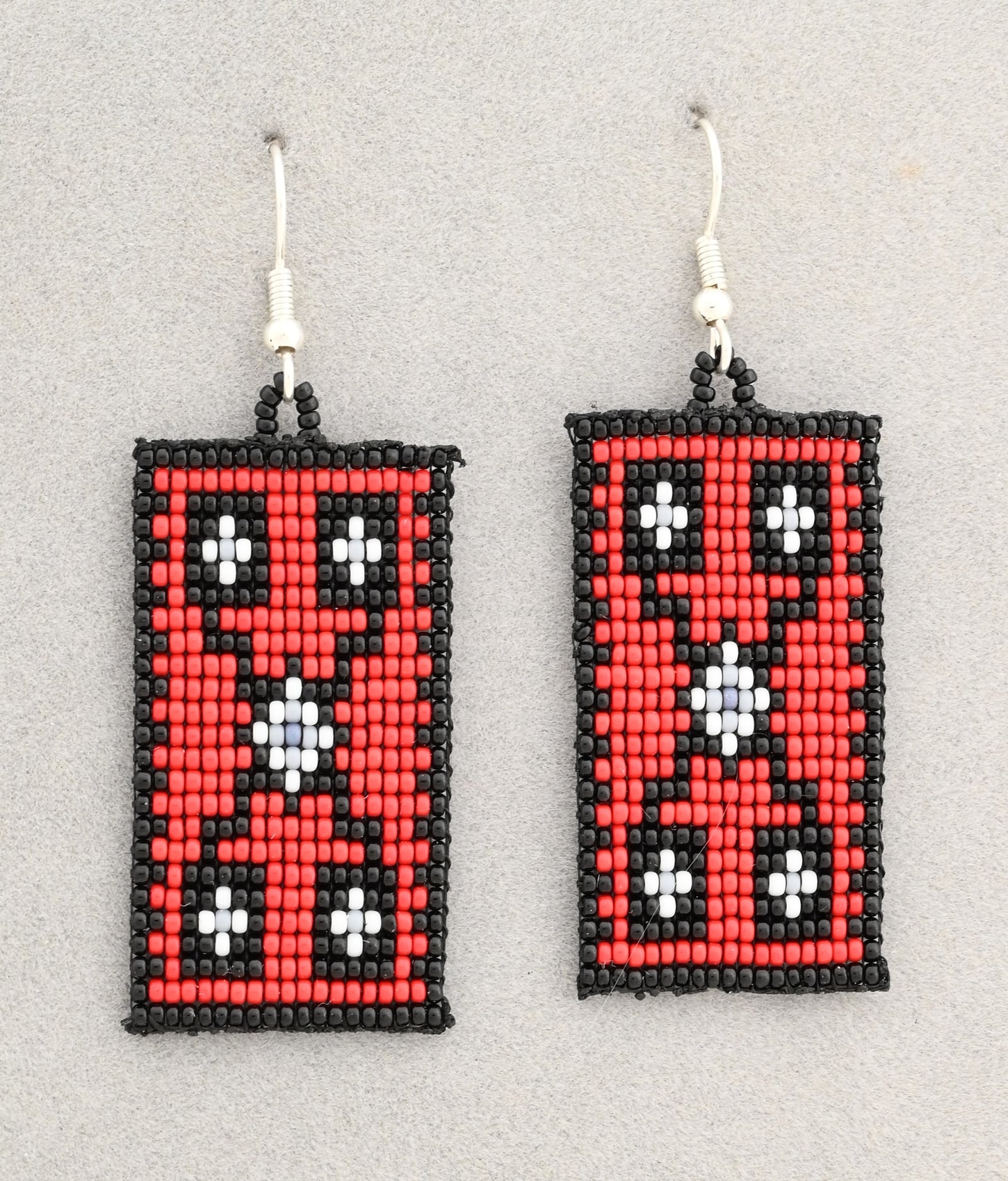 Earrings with Navajo Rug Pattern by Chad Wallace