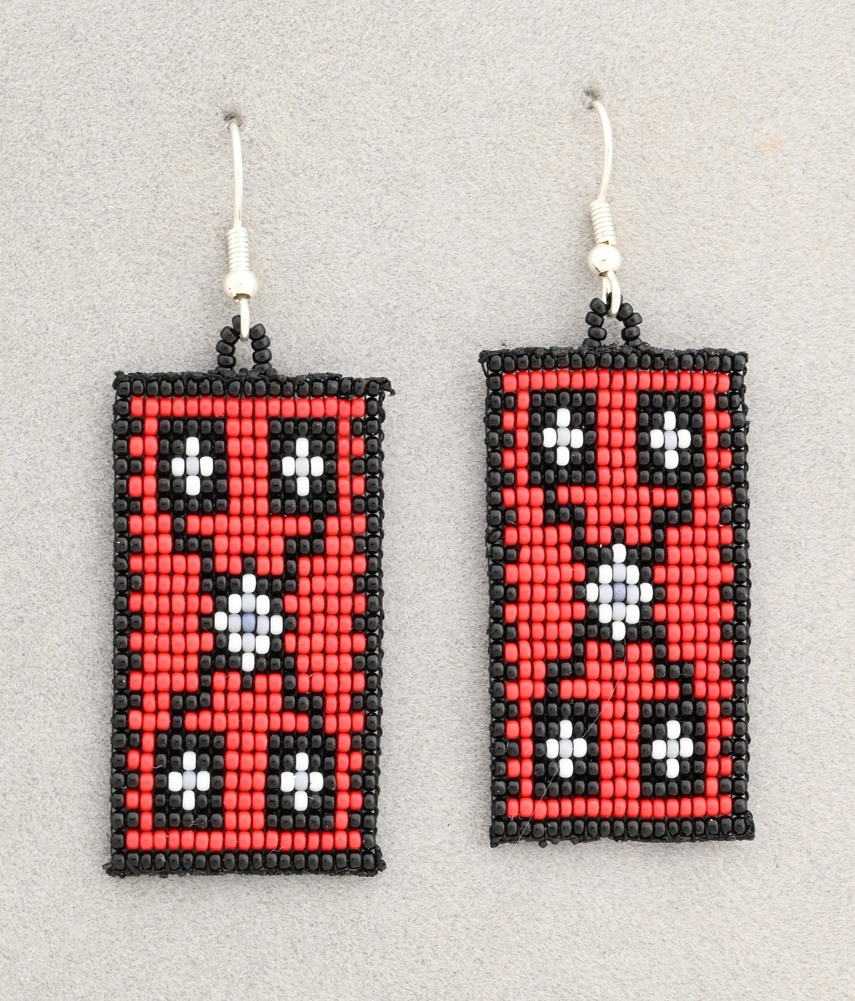 Earrings with Navajo Rug Pattern by Chad Wallace