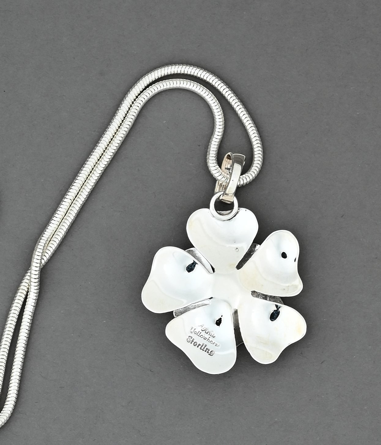 Pendant with Double Flowers by Artie Yellowhorse