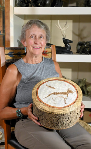 Quill Box with Underwater Panther by Mamie Migwans