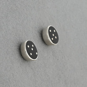 Earrings with Round Studs by Jimmy Poyer