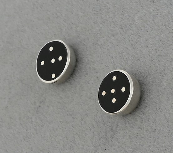 Earrings with Round Studs by Jimmy Poyer