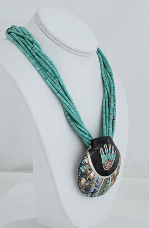 Necklace with Shell Pendant by Mary Coriz Lovato