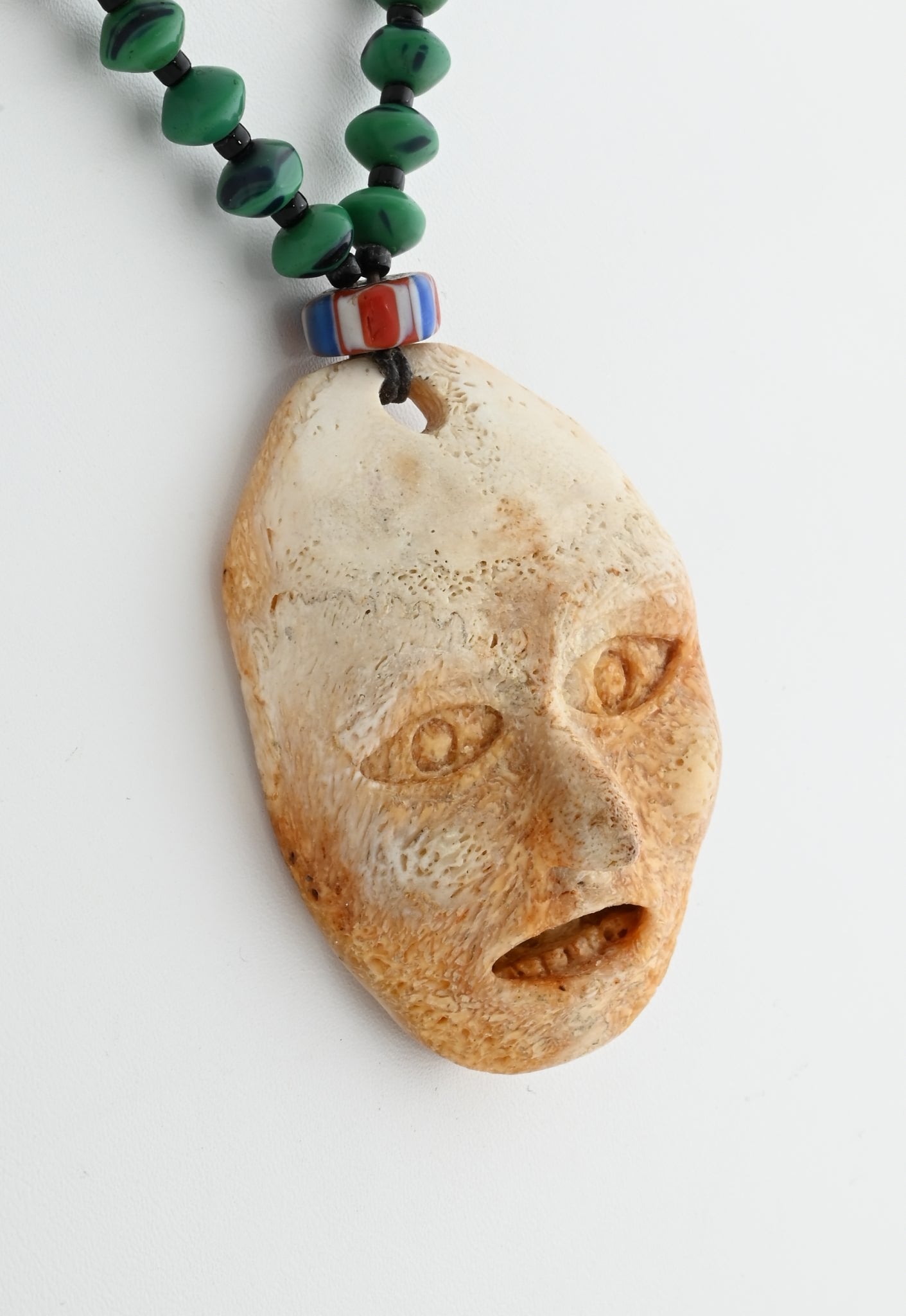 Necklace with Man's Face Pendant by Stan Hill, Sr.