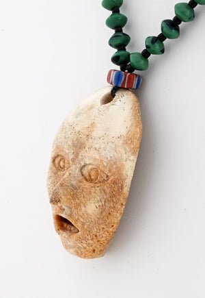 Necklace with Man's Face Pendant by Stan Hill, Sr.