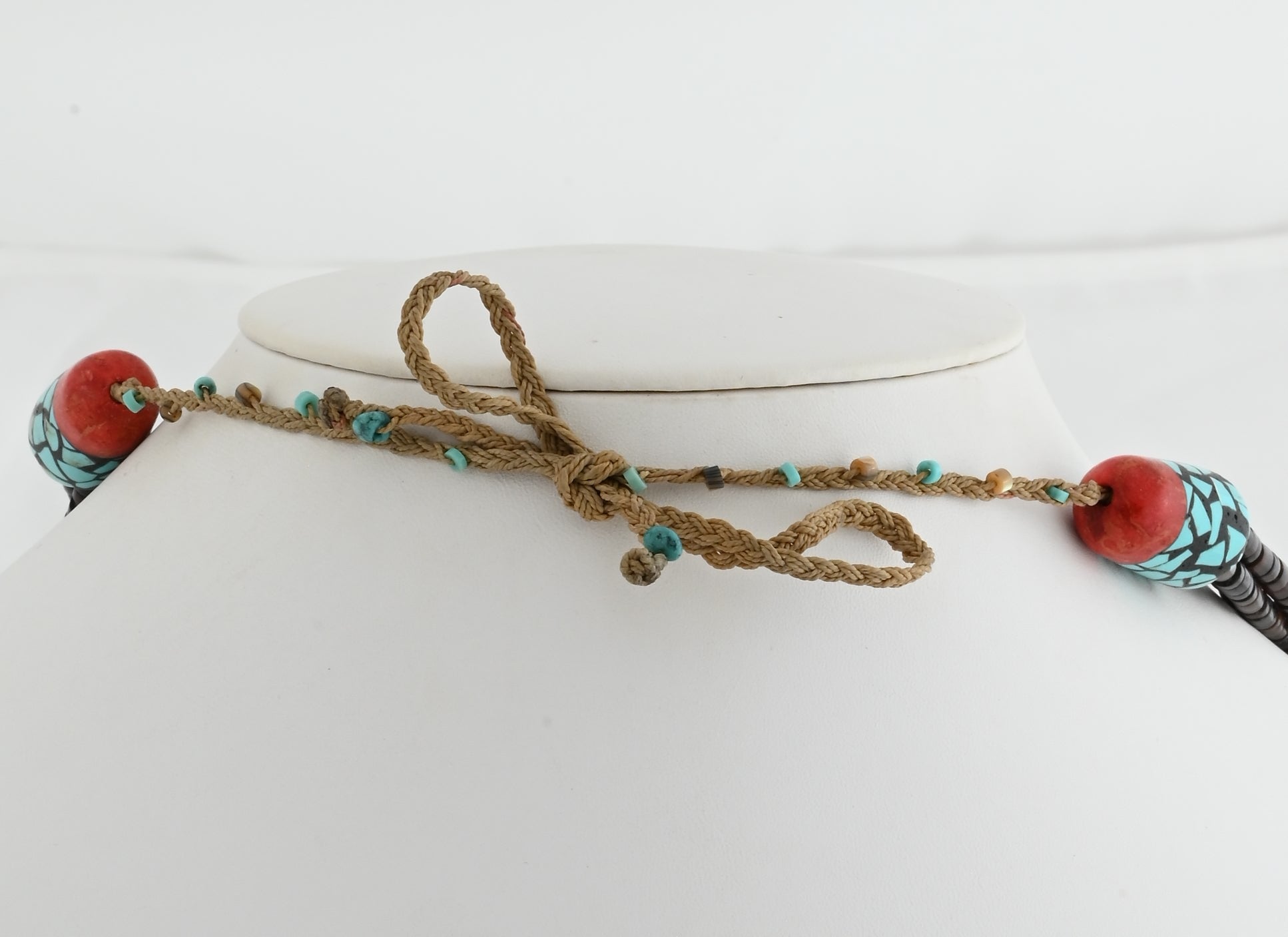 Necklace with Inlaid Shell Pendant by Isaiah Calabaza