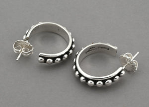 Earrings - Small Hoops with Dots by Artie Yellowhorse