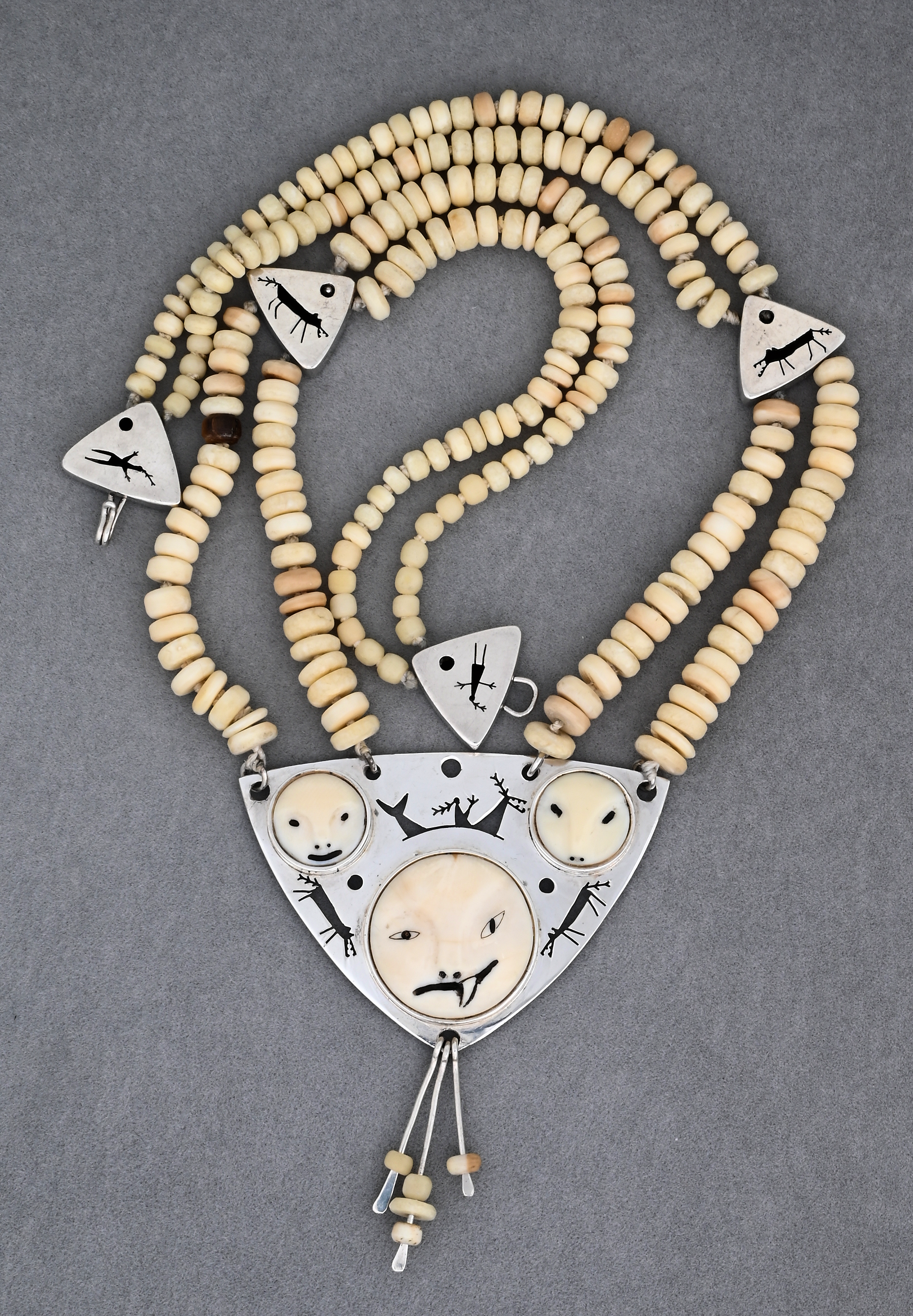 Wolf/Killer Whale Transformation Necklace by Denise Wallace