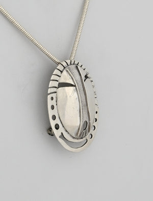 Sterling Silver Face Mask Pin/Pendant by Denise Wallace