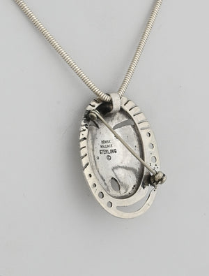 Sterling Silver Face Mask Pin/Pendant by Denise Wallace