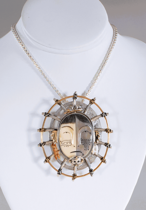 "Woman Of The Ages Mask II" Pin/Pendant by Denise Wallace