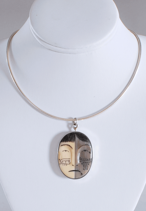 "Woman Of The Ages Mask II" Pin/Pendant by Denise Wallace