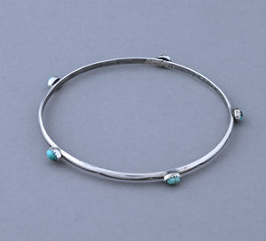 Bangle Bracelet with Turquoise