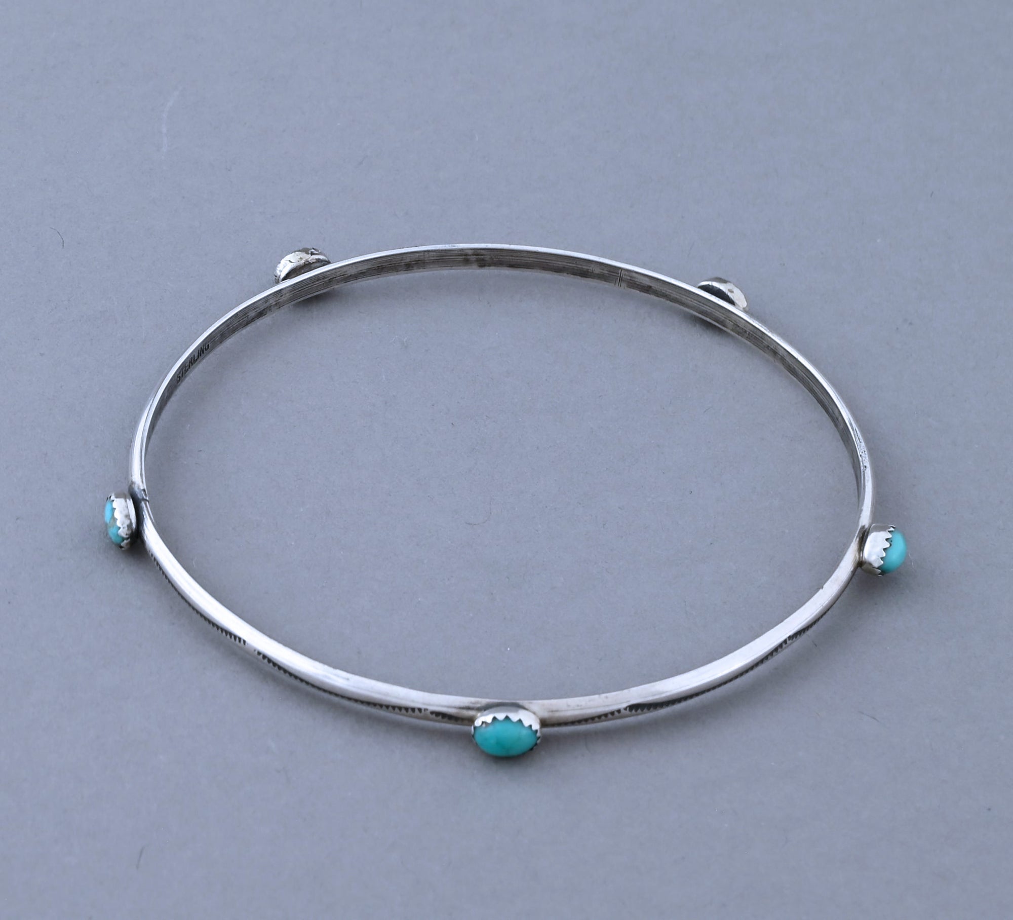 Bangle Bracelet with Turquoise