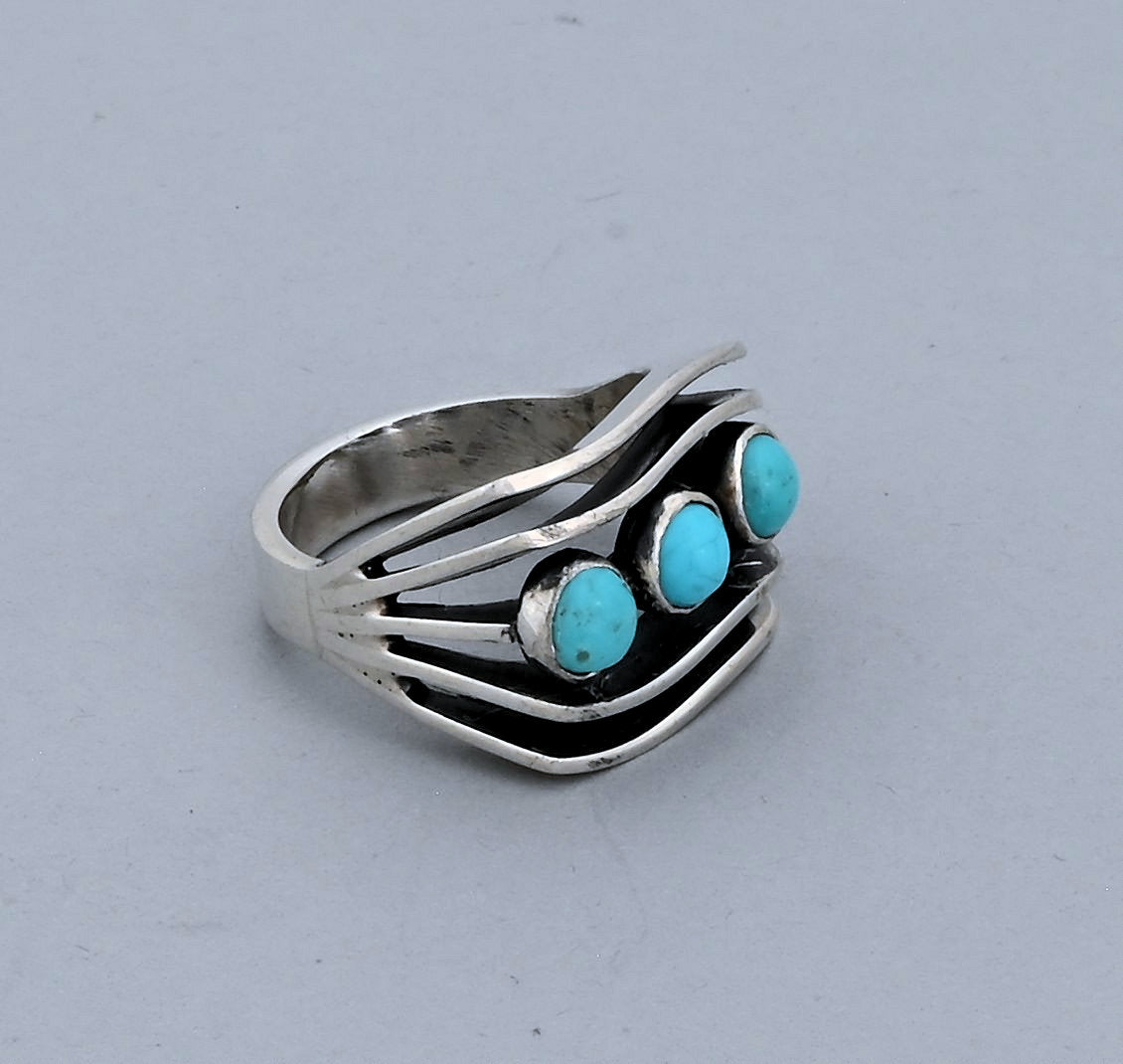 Ring with Turquoise by James Bahe