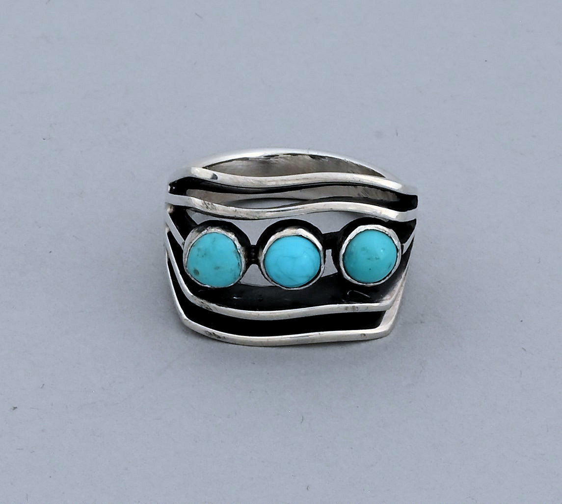 Ring with Turquoise by James Bahe