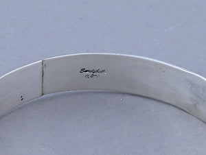 Bangle Bracelet with Brushed top