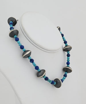 Choker Necklace with Antiqued Beads