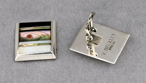 Clip-on Earrings with Inlay by Veronica Benally (vintage)