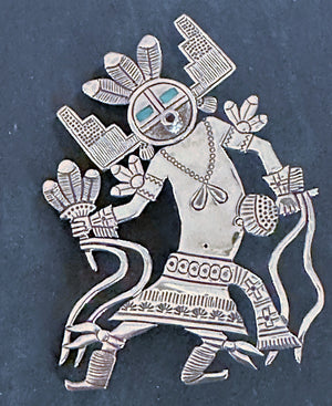 Pin/Brooch: Katsina Dancer by Clarence Lee and Russell Lee (vintage)