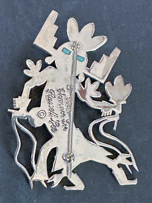 Pin/Brooch: Katsina Dancer by Clarence Lee and Russell Lee (vintage)