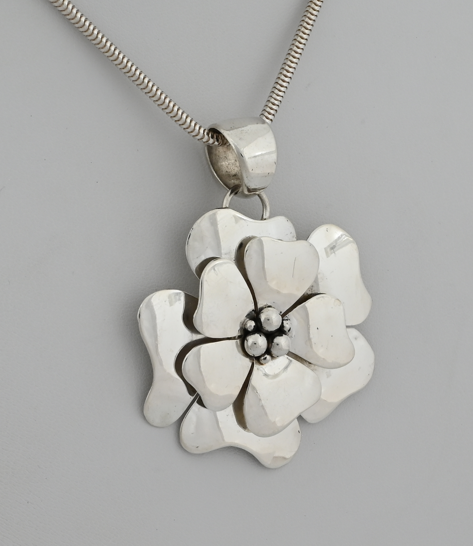 Pendant with Double Flower by Artie Yellowhorse