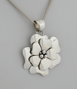 Pendant with Double Flower by Artie Yellowhorse