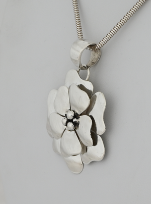 Pendant with Double Flower by Artie Yellowhorse