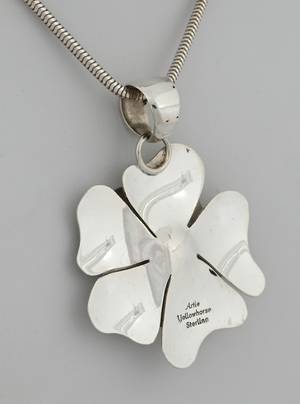 Pendant with Double Flower by Artie Yellowhorse