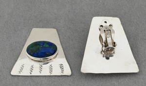 Clip-on Earrings with Azurite (Artist Unknown)
