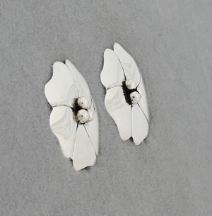 Clip-on Earrings with Flower design by Artie Yellowhorse (vintage)