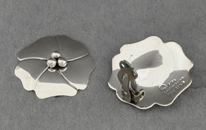 Clip-on Earrings with Flower design by Artie Yellowhorse (vintage)