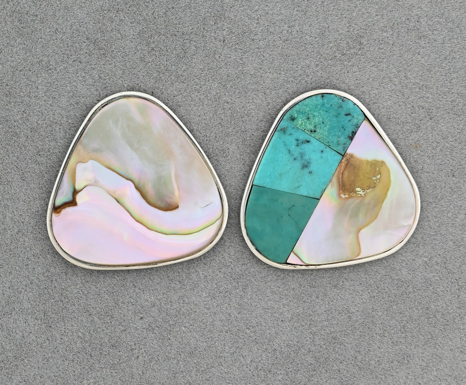 Earrings with Triangle Inlay by Consuelo Campos