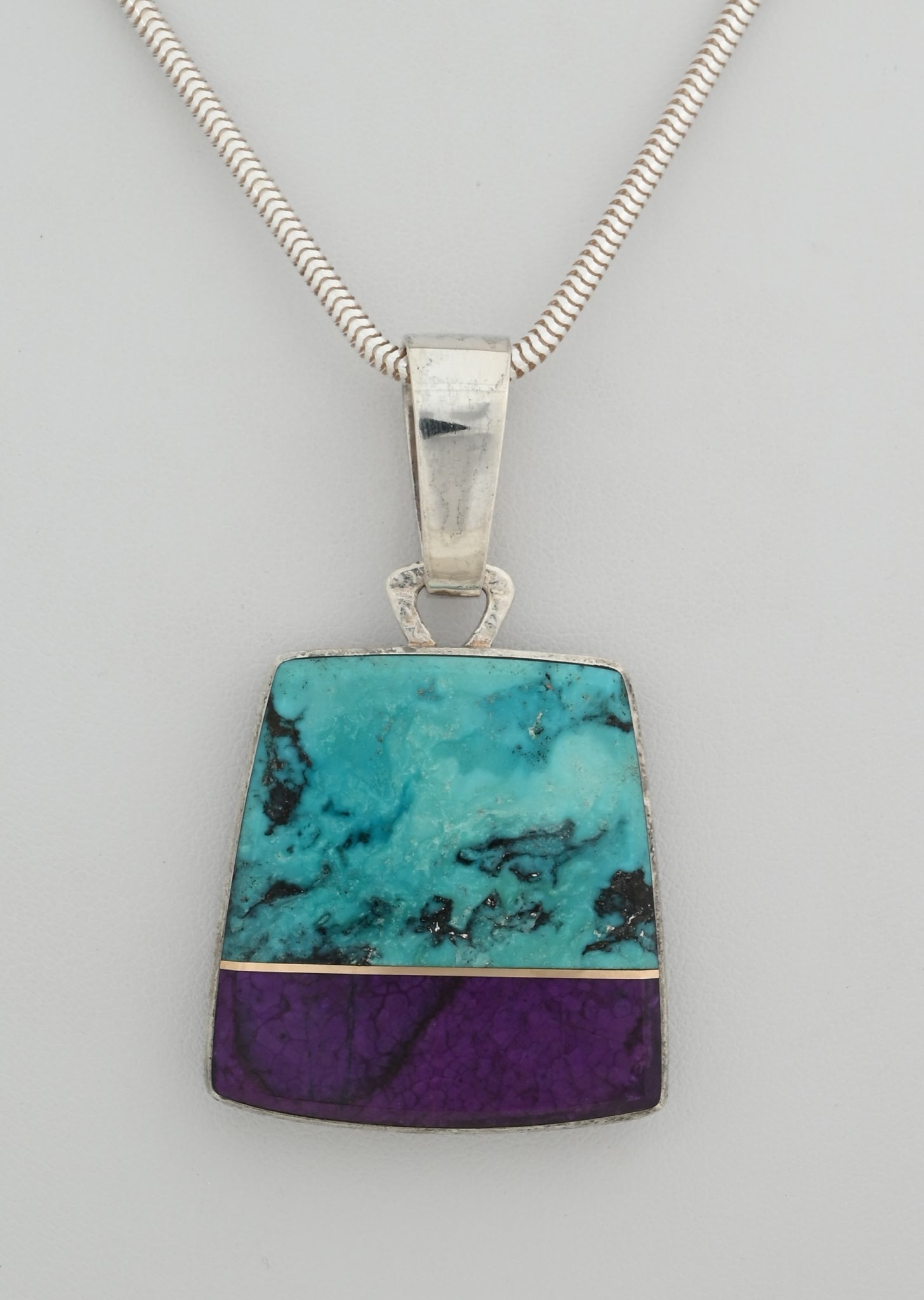Pendant with Turquoise and Sugilite (Reversible)