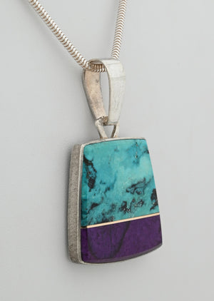 Pendant with Turquoise and Sugilite (Reversible)