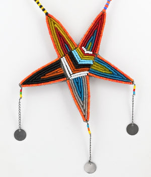 Necklace with Beaded Star Medallion (Reversible)