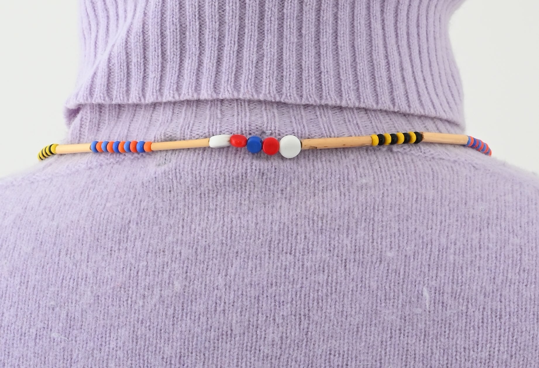 Necklace with Beaded Star Medallion (Reversible)