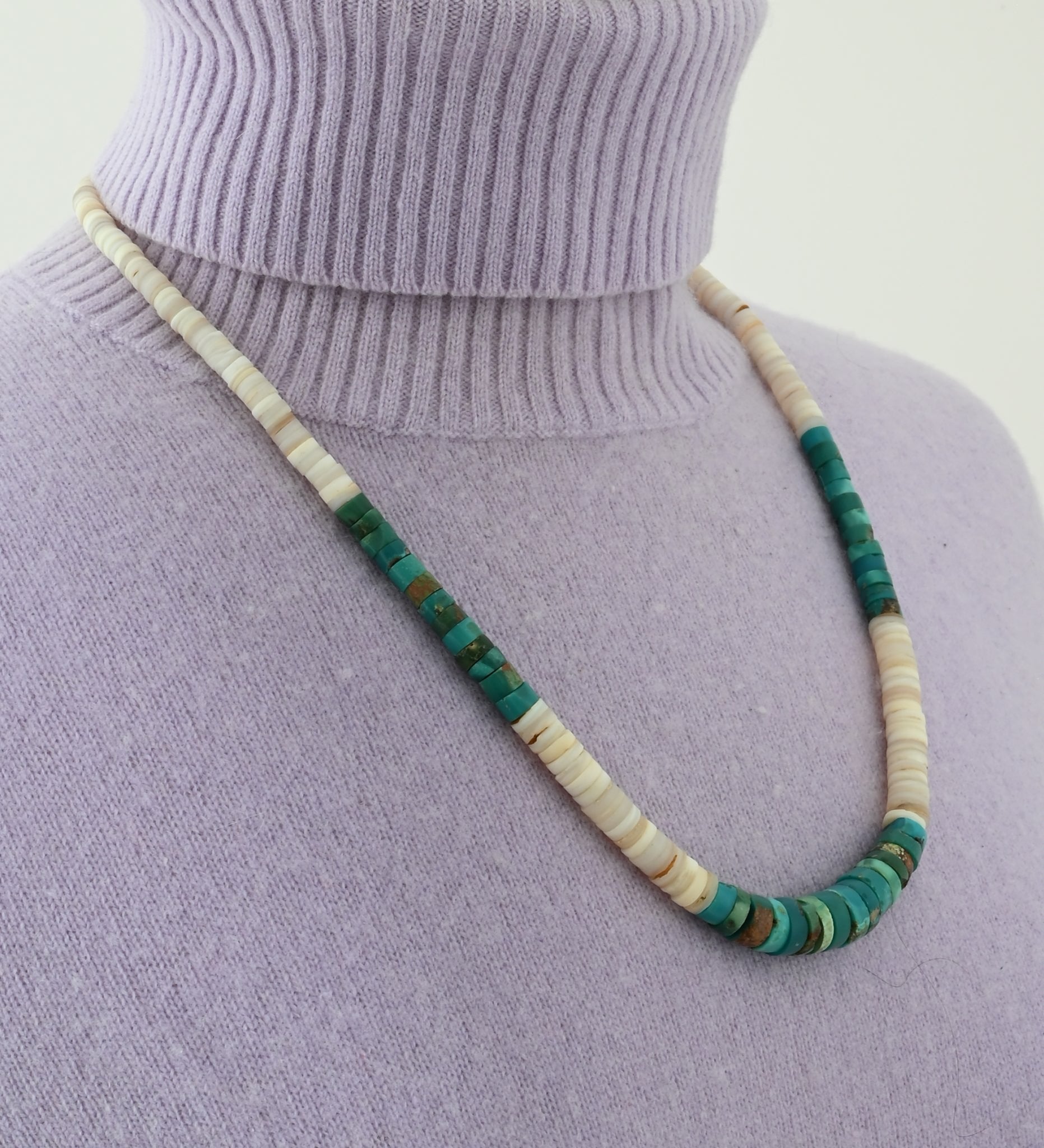 Necklace with Rolled Beads