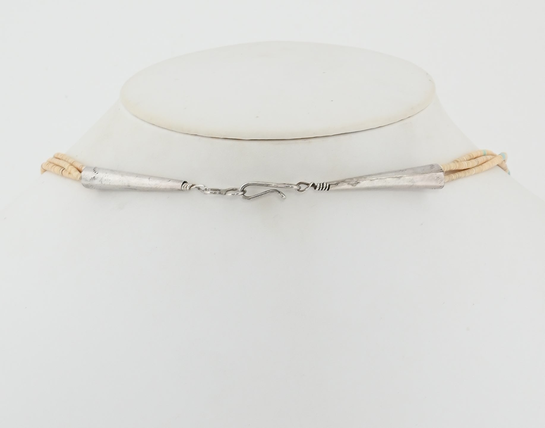 3 Strand Heishi Necklace with Melon Shell - it's a beauty!