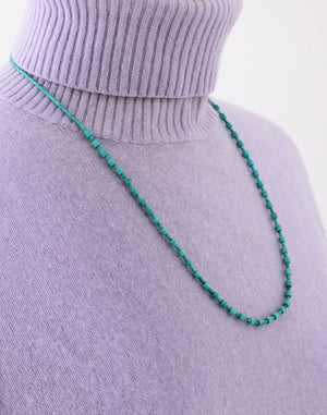 Heishi Necklace with rolled Turquoise Beads