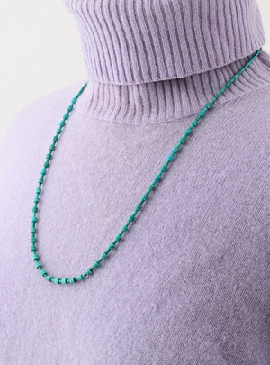 Heishi Necklace with rolled Turquoise Beads