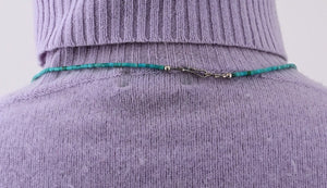 Heishi Necklace with rolled Turquoise Beads