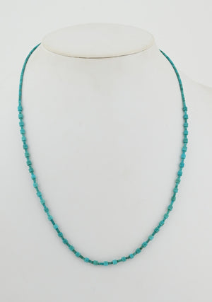 Heishi Necklace with rolled Turquoise Beads