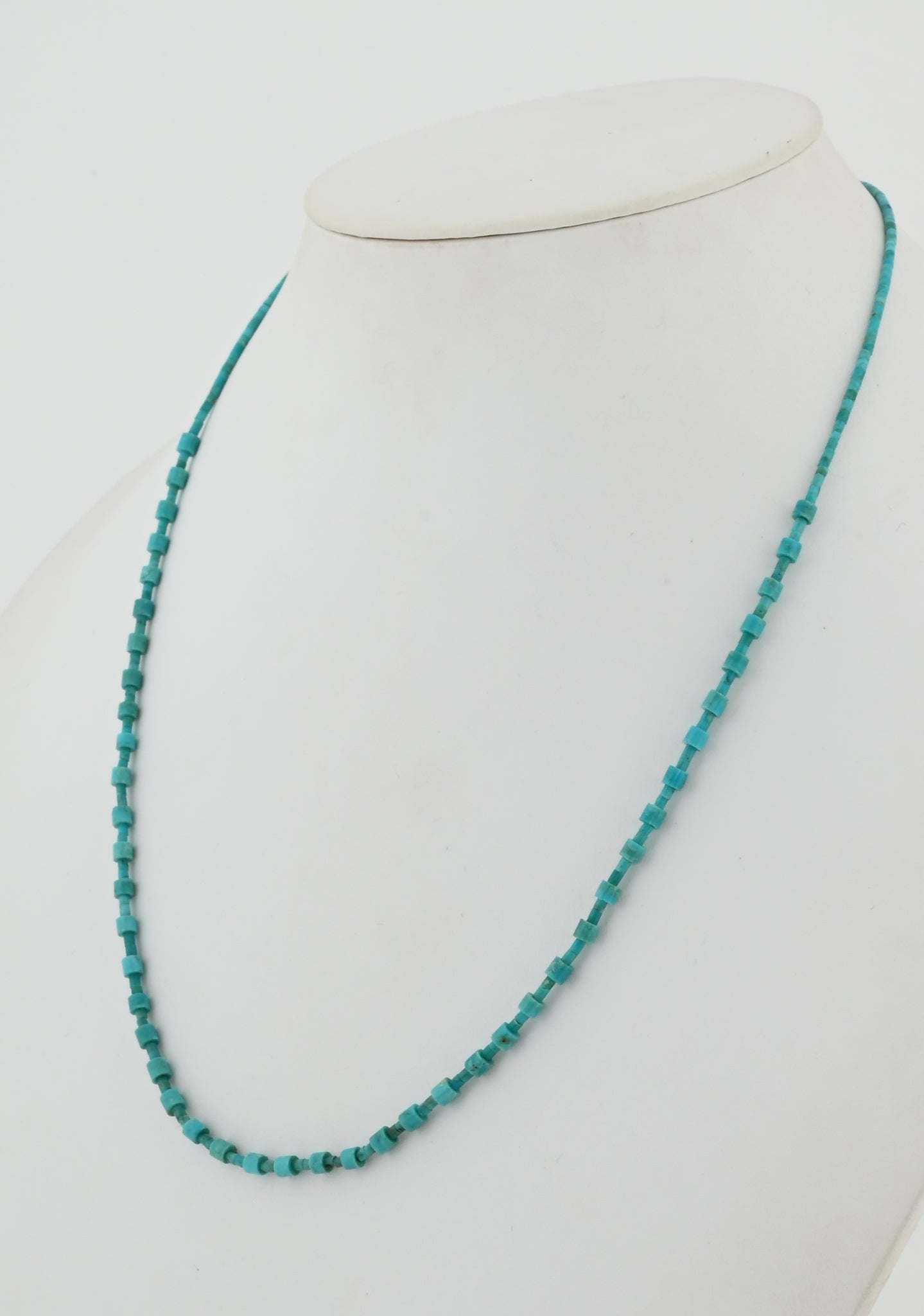 Heishi Necklace with rolled Turquoise Beads