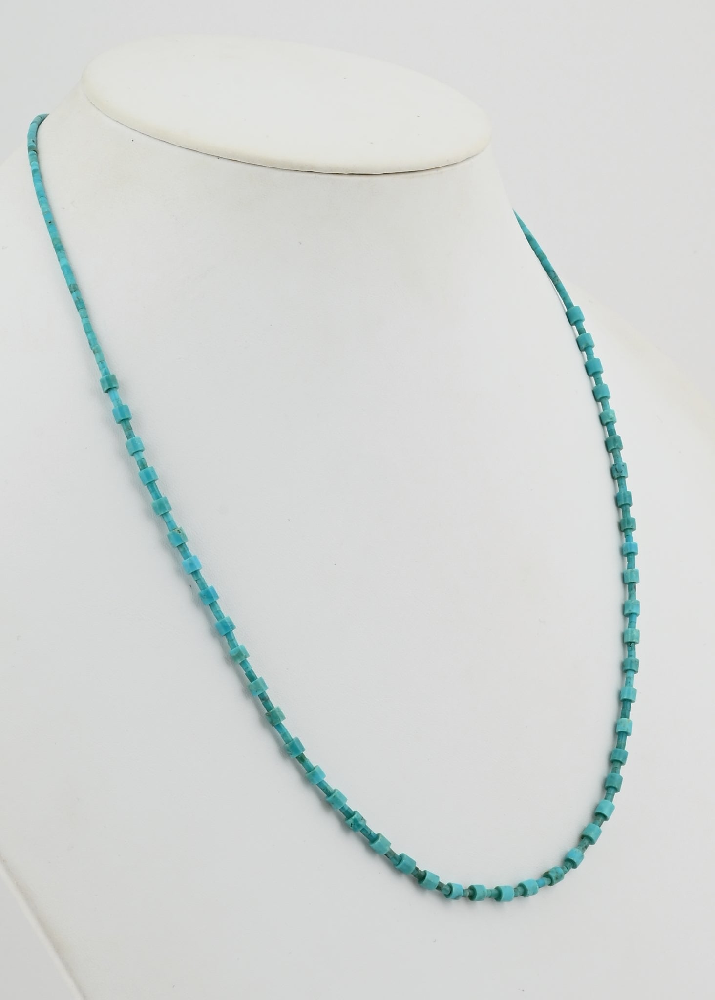 Heishi Necklace with rolled Turquoise Beads