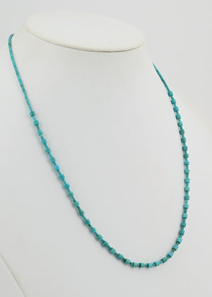 Heishi Necklace with rolled Turquoise Beads