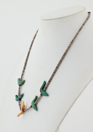 Vintage Fetish Necklace with Five Bird Fetishes