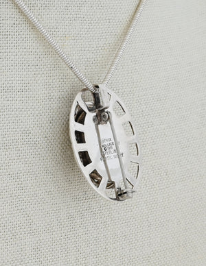 Woman In The Moon Pin/Pendant (with Hinged Mask) by Denise Wallace