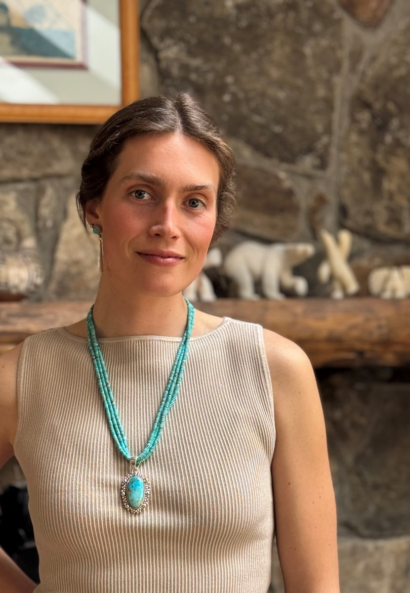 Necklace with Kingman Turquoise by Desiree Yellowhorse